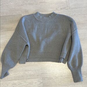 Free People Gray Crew Neck Sweater